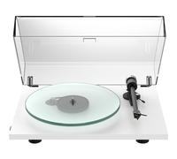 Pro-Ject T2 W bianco satinato - Giradischi vinile, Manuale, Preamplificatore integrato, MM, Trasmissione a cinghia, 33 giri, 45 giri, Celle incluse