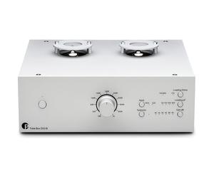Pro-Ject Tube Box DS3 B argento - Preamplificatore phono per giradischi, MM/MC, Impedenza regolabile, Tubi