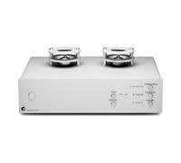Pro-Ject Tube Box S3 B, preampli phono a valvole True Balanced, argento | Bilanciato con 2 valvole ECC83, ingresso Mini-XLR a 5 pin, uscita XLR e RCA, da 40 a 65 dB per MM e MC
