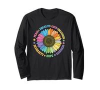 PRO Kindness Peace Equality Love Hope Diversity Human Rights Maglia a Manica