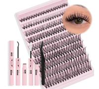 PRO Kit Extension Ciglia, 200 Pcs Extension Ciglia Kit Kit Ciglia Extension 40D D Curl Ciglia Finte Cluster,Bond And Seal， Pinzette Per Ciglia (40D Diy Lash Kit-A)