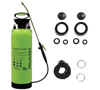 Pro-Kleen Spruzzatore a pompa a pressione da giardino, 10 l, lancia in ottone, 2 kit di guarnizioni di ricambio, per diserbanti, pesticidi, erbicidi, insetticidi, fungicidi (10 litri)