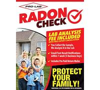 PRO-LAB Radon Check Kit di test a breve termine - 1 rilevatore di gas radon. Approvato EPA. Tariffa di laboratorio e corriere di restituzione inclusi