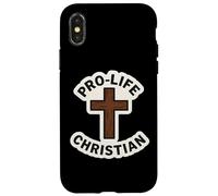 Pro-Life - Croce di sostegno ai bambini non nati della Chiesa cristiana Custodia per iPhone X/XS