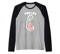 PRO Life I Am PRO Life Generation Anti-aborto Uomini Donne Maglia con Maniche Raglan