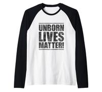 PRO Life - Maglietta Anti-aborto, da Donna, Uomo e Donna Maglia con Maniche Raglan