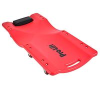 Pro-Lift Mechanic Plastic Creeper 36 Inch - Blow Molded Ergonomic HDPE Body with Padded Headrest - 300 Lbs Capacity Red