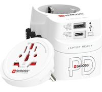 SKROSS - PRO Light USB AC45PD - Adattatore Universale da Viaggio da e per il Mondo con 2 Prese USB - Fast Charge da 45W - Tensione e Potenza : 100 V AC - 700 W / 250 V - 1750 W