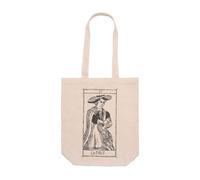 PRO' line DSHIRT14 Borsa Tote Bag con Soffietto - Tarot De Marseille XI La Force La forza Borsa Simbolica, simbolo di coraggio gentile e resilienza - Shopper bag Resistente - Manici Lunghi 70 cm