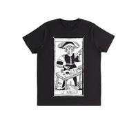 PRO' line Dshirt14 T-Shirt Donna Tarot De Marseille Le Bateleur - Tarocchi Il Bagatto in Cotone Bio - Earthpositive & Vegan Approved - Handmade (IT, Testo, XS, Plus, Regular, Black)