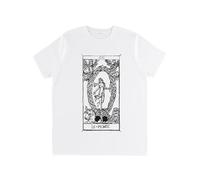 PRO' line Dshirt14T-shirt Tarocchi Le Monde - Arcani Maggiori | Armonia, Realizzazione e Completamento | Cotone Biologico, Sostenibile Il Mondo cartomanzia (IT, Testo, L, Regular, Regular, White)