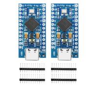 Pro Micro con chip 32u4 Development Board 2 PCS Pro Micro 5V/16MHz Nano Microcontroller Development Board con interfaccia USB integrata di tipo C, compatibile con Arduino IDE