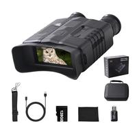 Pro-N031 - Occhiali per visione notturna 4K, binocolo per adulti, zoom digitale 10x, grande schermo da 3,2", può salvare foto e video con scheda di memoria da 128 GB
