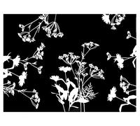 Pro Nappe - cod. 314326I - Tovaglietta monouso in Carta Goffrata, con Stampa Floreale in Bianco e Nero - Formato 30x40 cm - Made in France - Confezione da 500 tovagliette