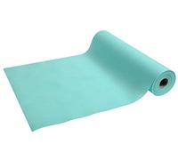 Pro Nappe - Cod.R732428I - Runner da tavolo monouso in Spunbond - Rotolo 0,40 x 24 Mt pretagliato ogni 1,20m - Materiale antistrappo, idrorepellente e facile da pulire - Conf. da 4 rotoli turchese