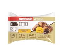 Pro Nutrition CORNETTO KETO Ripieno di CIOCCOLATO e MANGO da 50g - Delizioso Cornetto Ripieno per dieta ketogenica con solo 3,50 gr di carboidrati Box da 10 pezzi da 50g