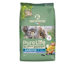 Pro-Nutrition PureLife Adult Sterilized crocchette per gatti - sardine 8 kg