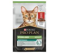 PRO PLAN Nutri Savour 12 x 85 g umido per gatto - Sterilised Teneri Pezzetti con Manzo in Salsa