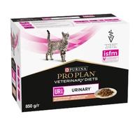 PRO PLAN Veterinary Diets Feline UR St/Ox Urinary Cat food con salmone 10x85g