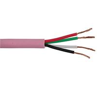 Pro Power 4CSPKCBL2.50PK100 m 4 core non schermato cavo altoparlante 50/0,24 mm, rosa, 100 m