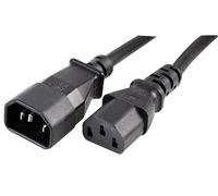 PRO POWER - Cavo di prolunga da presa IEC C14 da 10 A a IEC C13, nero, 1 m