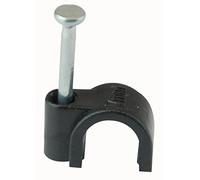 Pro Power Fermacavi tondi rotondi da 7,0 mm, nero, 7,0 mm, confezione da 100