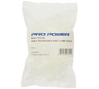 Pro Power RWTL-13 - Fascetta stringicavo, diametro 13,3 mm, confezione da 100, colore: Bianco