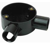 PRO POWER - Scatola angolare a 2 vie - Sistema da 20 mm - Nero