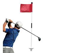 PRO PUTT TARGET - Piccola di bandiera da golf con tazza, staccabile che mette il verde | Stick in fibra di vetro per praticare o area di sabbia, accessorio da golf esterno al coperto legger