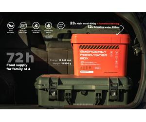 Pro Ration - Emergency Food - Water box - Kit di sopravvivenza per famiglia