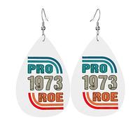 Pro Roe 1973 Pro Choice Orecchini in pelle per i diritti delle donne per le donne Ciondola l'orecchino con pendente a goccia con gancio Regali per ragazza adulta