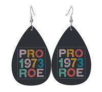 Pro Roe 1973 Pro Choice Orecchini in pelle per i diritti delle donne per le donne Ciondola l'orecchino con pendente a goccia con gancio Regali per ragazza adulta