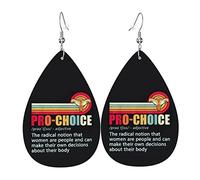 Pro Roe 1973 Pro Choice Orecchini in pelle per i diritti delle donne per le donne Ciondola l'orecchino con pendente a goccia con gancio Regali per ragazza adulta