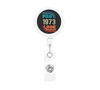 Pro Roe 1973 Pro Choice Porta badge retrattile per diritti delle donne Reel Clip Porta carte d'identità per infermiere Studente Impiegato