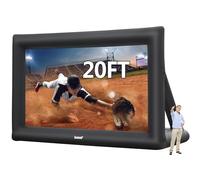 Pro - Schermo gonfiabile per cinema da 6 m, schermo per proiezione da esterno con soffiatore d'aria, grande proiezione anteriore e posteriore per serate cinema, feste a tema, celebrazioni