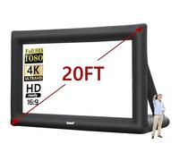 Pro - Schermo gonfiabile per cinema da 6 m, schermo per proiezione da esterno con soffiatore d'aria, grande proiezione anteriore e posteriore per serate cinema, feste a tema, celebrazioni