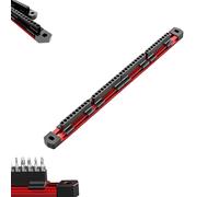 Pro-Series Aluminum Magnetic Hex Bit Organizer，40-Slot 1/4" Drive Holder，Machined Compact Storage Fast Access，for Workshop (1pcs)