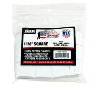 Pro-Shot .22-.270 Caliber 1 1/8-Inch SQ. 500 Count Patches