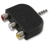 PRO SIGNAL - Adattatore, 3x Phono a 4 poli da 3,5 mm