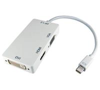 PRO SIGNAL Adattatore Mini DisplayPort a HDMI, DVI e VGA, Supporto 4K