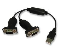 PRO SIGNAL - Adattatore seriale da USB a 2x 9 pin - Maschio a maschio