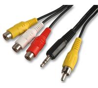 Pro Signal Cavo 3x RCA a Jack 3,5mm + Spina Phono, 300mm