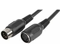 PRO SIGNAL - Cavo DIN a 5 pin da 180 gradi maschio a femmina, 2,5 m nero