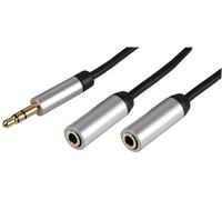 PRO SIGNAL Cavo Divisore Stereo 3.5mm, 2 Prese, 5m Nero