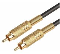 PRO SIGNAL - Cavo fono (RCA) maschio a maschio con cavo RG59, 5 m nero