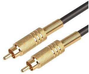 PRO SIGNAL - Cavo fono (RCA) maschio a maschio con cavo RG59, 5 m nero