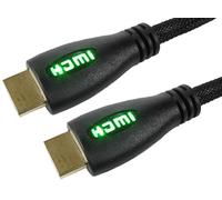 PRO SIGNAL Cavo HDMI High Speed con Ethernet, 1m, Nero, LED Verde