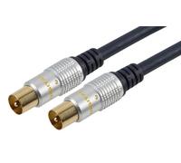 PRO SIGNAL - HQ Fly Lead coassiale maschio a maschio, 1 m blu