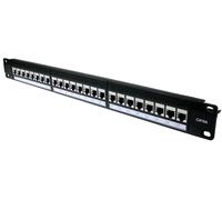 PRO SIGNAL Pannello a Banana 24 Porte Cat6a Schermato 1U