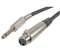 PRO SIGNAL - Presa XLR a 3 pin a cavo jack mono da 6,35 mm (1/4"), 5 m nero